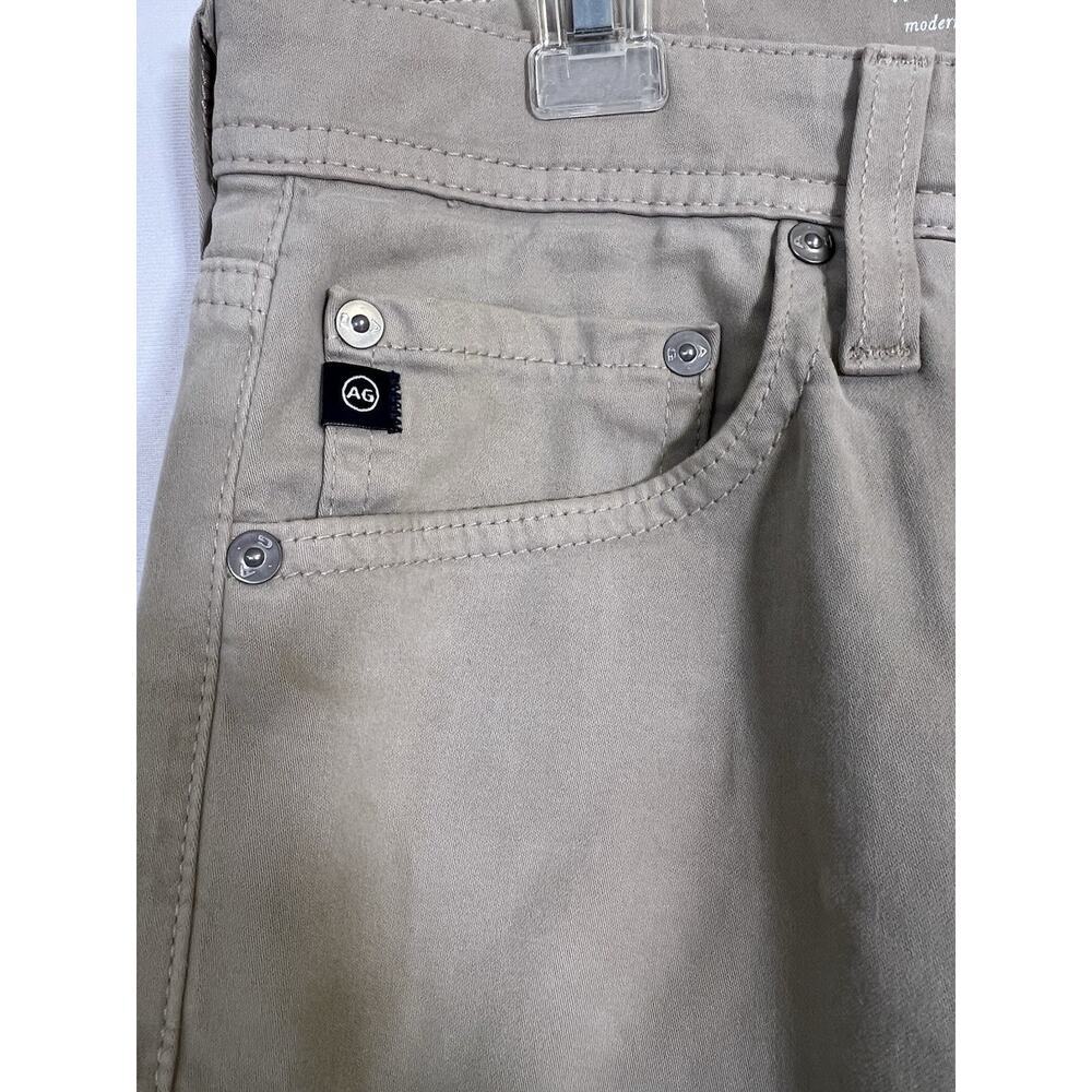 AG Tellis Modern Slim Sueded Sateen Chino Jeans Luxe Mens 30/34 Khaki - Picture 10 of 13